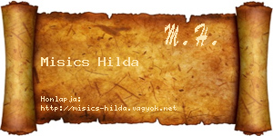 Misics Hilda névjegykártya